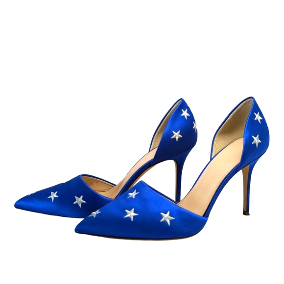 J. Crew blue heels w/ white stars - Picture 2 of 5